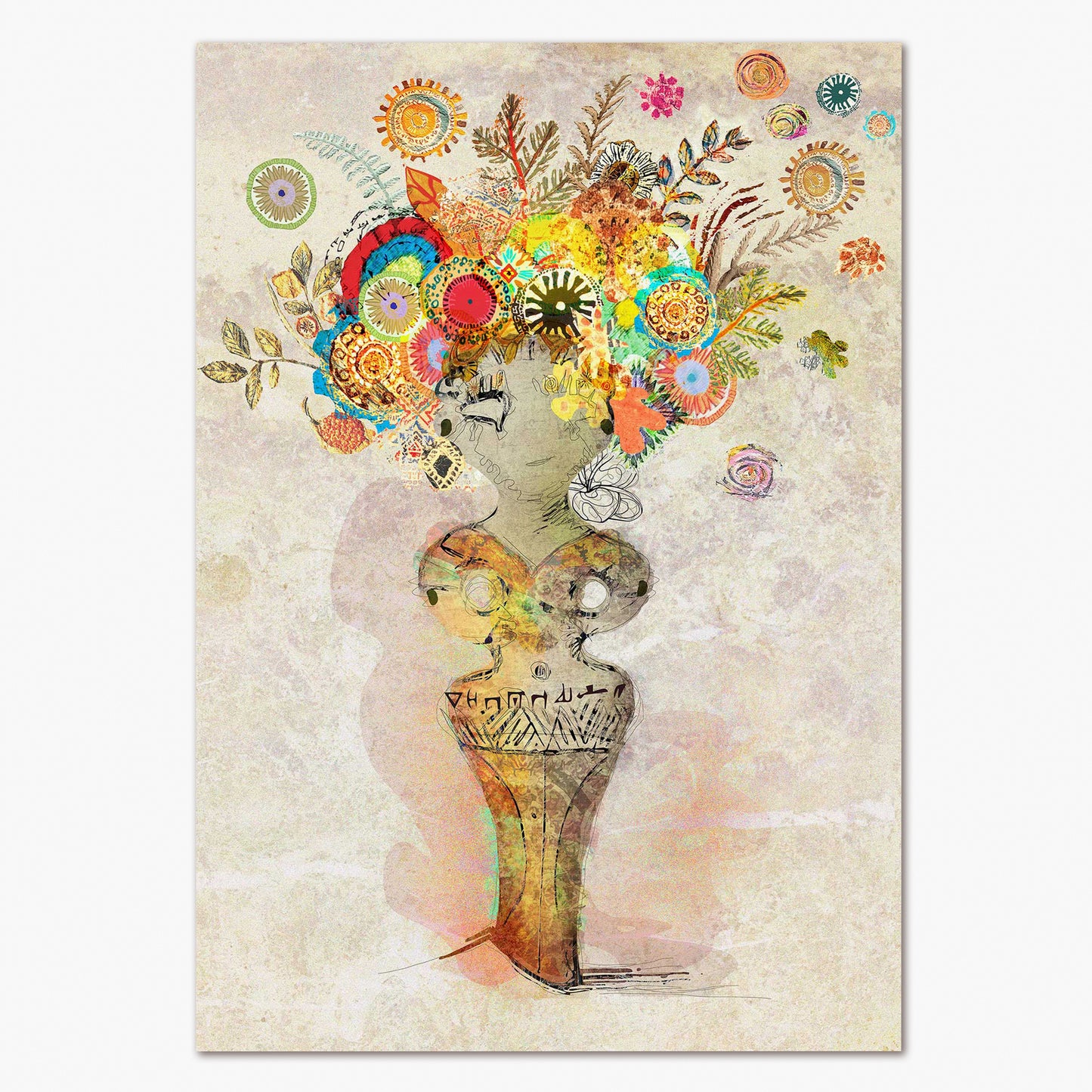 Lady of Vinča with Flowers in Her Hair